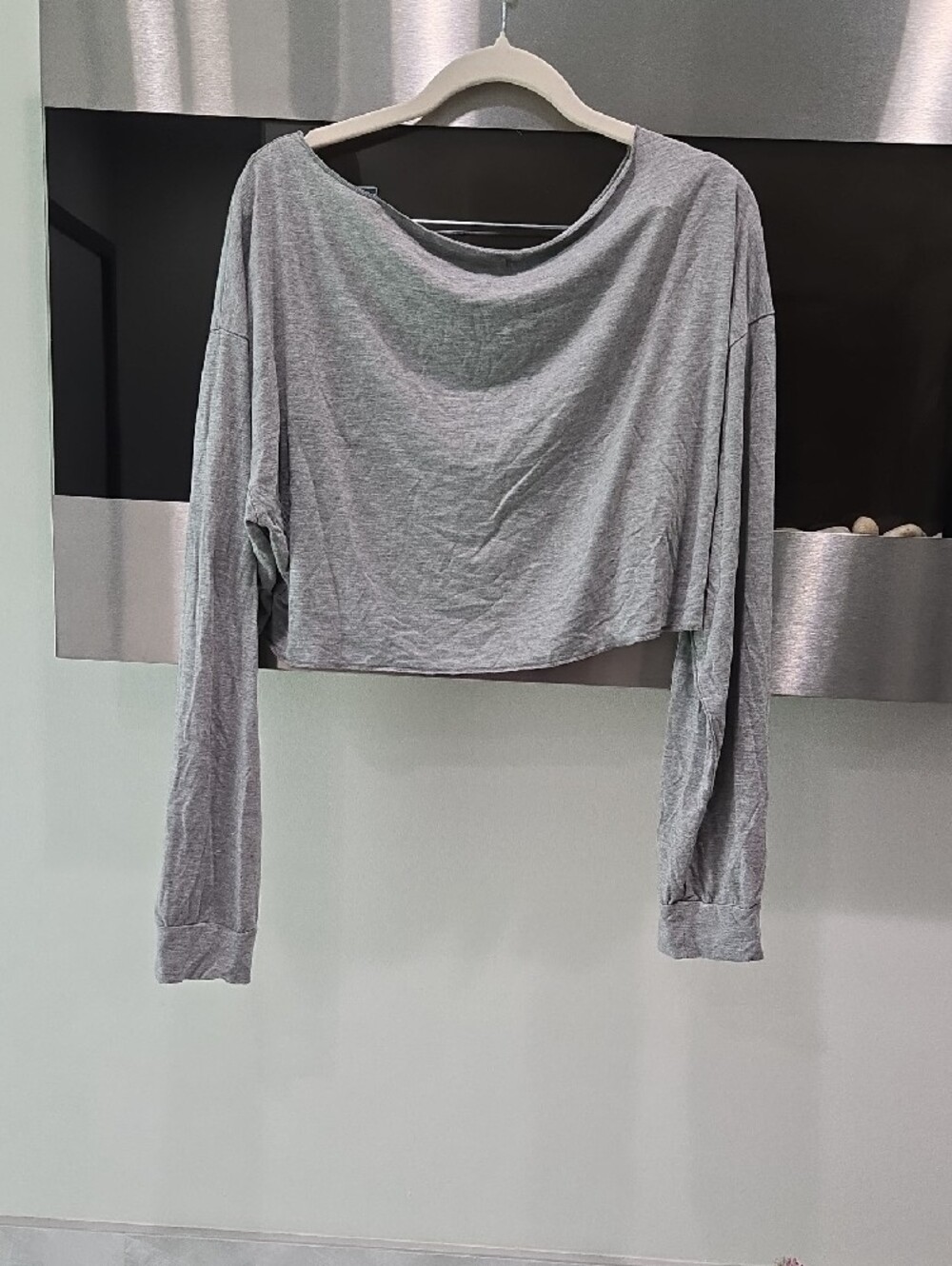 Women's Gray Yoga Top - Size M